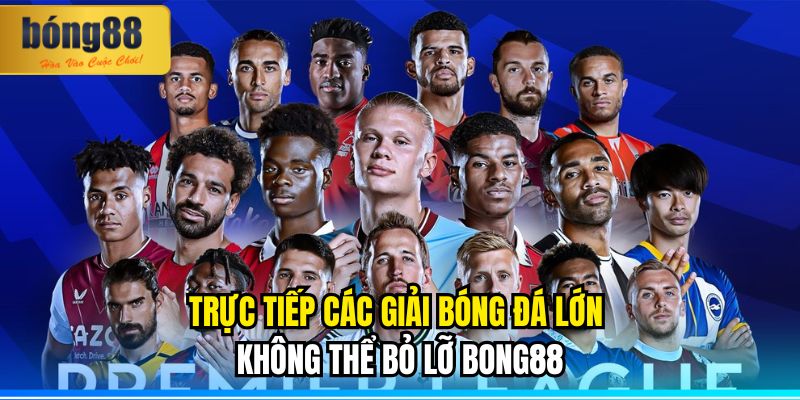 Trực tiếp các giải bóng đá lớn Không Thể Bỏ Lỡ BONG88 6 Trực tiếp các giải bóng đá lớn BONG88